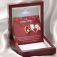 To My Fiancee Merry Life Forever Necklace w Message Card-Express Your Love Gifts