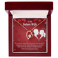 To My Fiancee Merry Life Forever Necklace w Message Card-Express Your Love Gifts