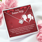 To My Fiancee Merry Life Infinity Knot Necklace Message Card-Express Your Love Gifts