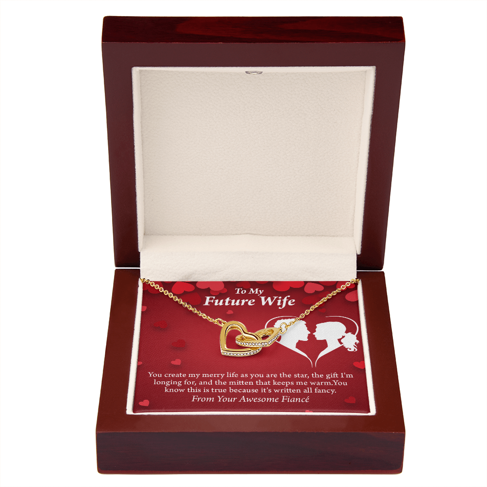 To My Fiancee Merry Life Inseparable Necklace-Express Your Love Gifts