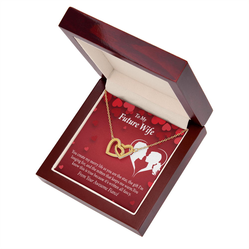 To My Fiancee Merry Life Inseparable Necklace-Express Your Love Gifts