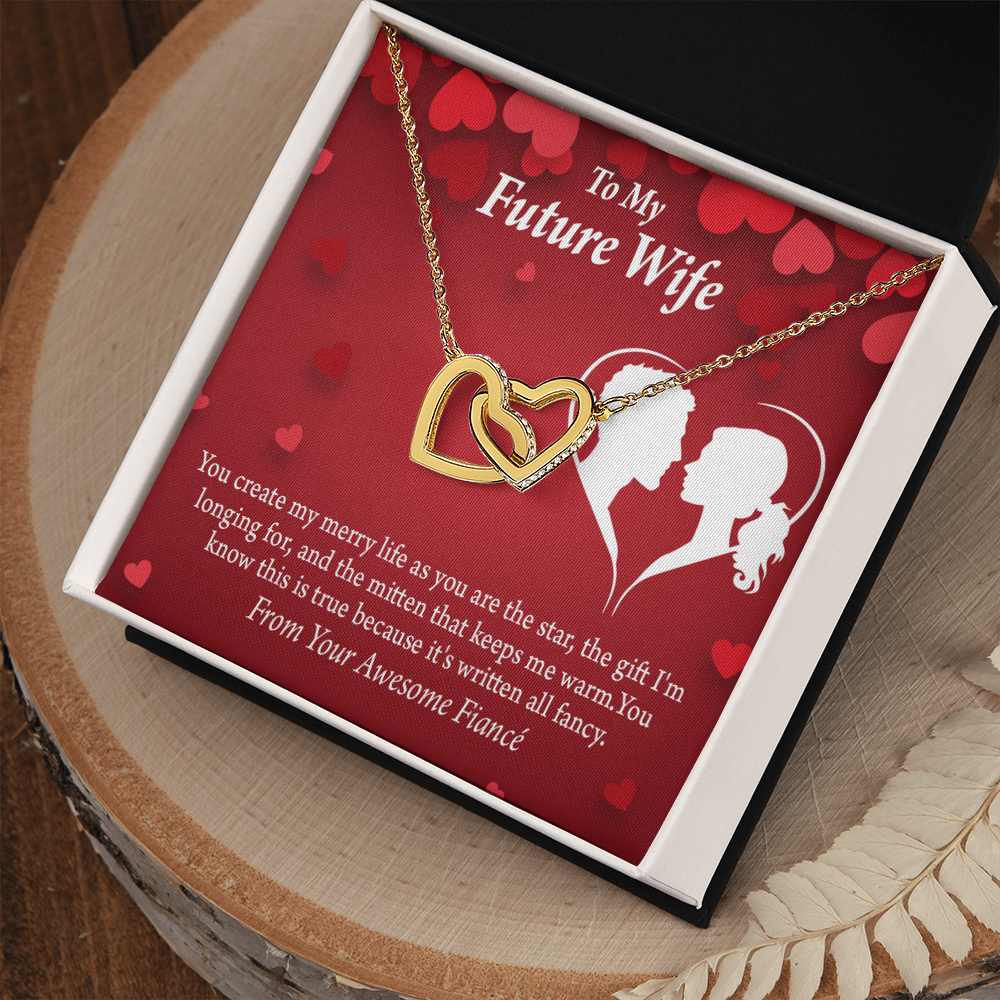 To My Fiancee Merry Life Inseparable Necklace-Express Your Love Gifts