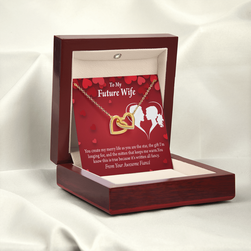 To My Fiancee Merry Life Inseparable Necklace-Express Your Love Gifts