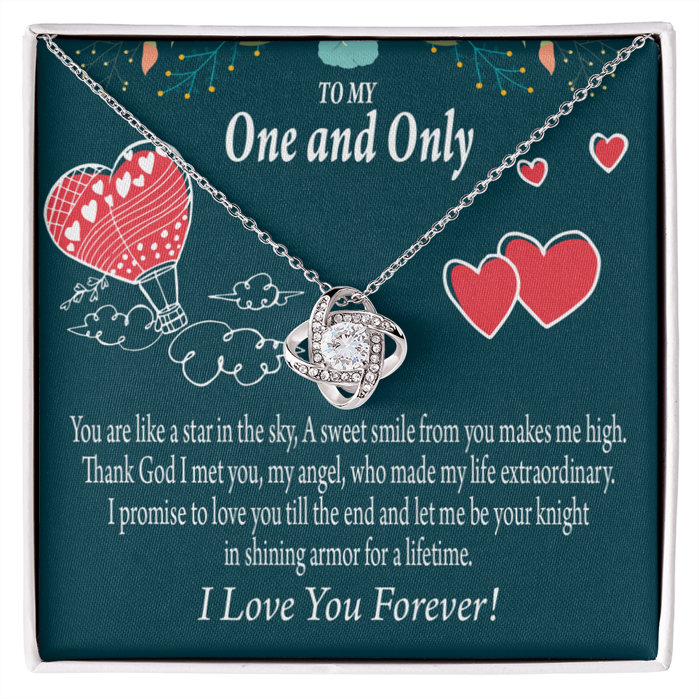 To My Fiancee My Angel Infinity Knot Necklace Message Card-Express Your Love Gifts