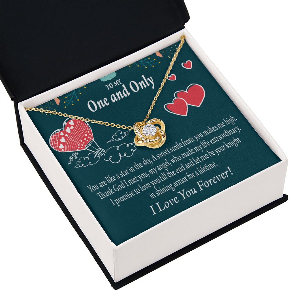To My Fiancee My Angel Infinity Knot Necklace Message Card-Express Your Love Gifts