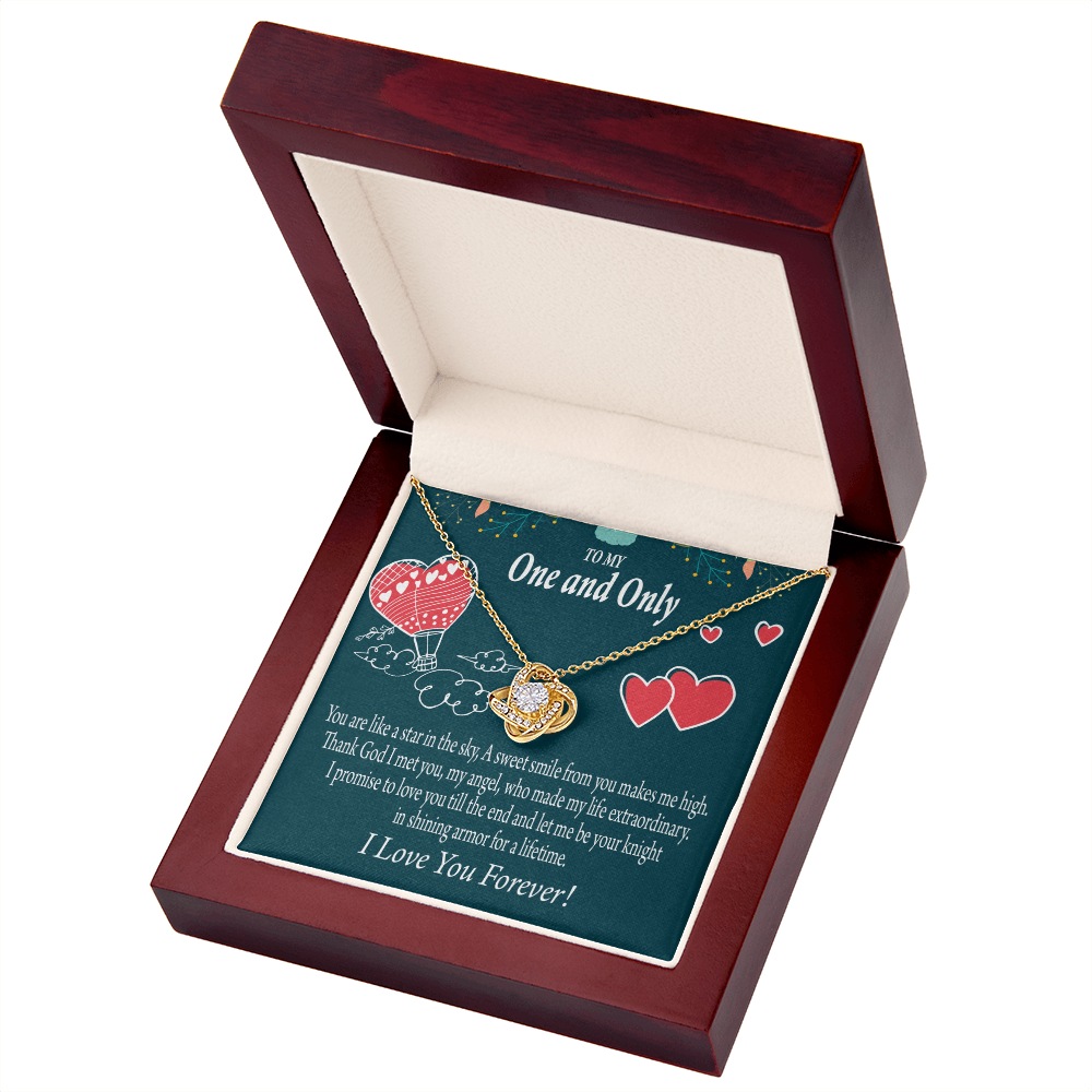 To My Fiancee My Angel Infinity Knot Necklace Message Card-Express Your Love Gifts