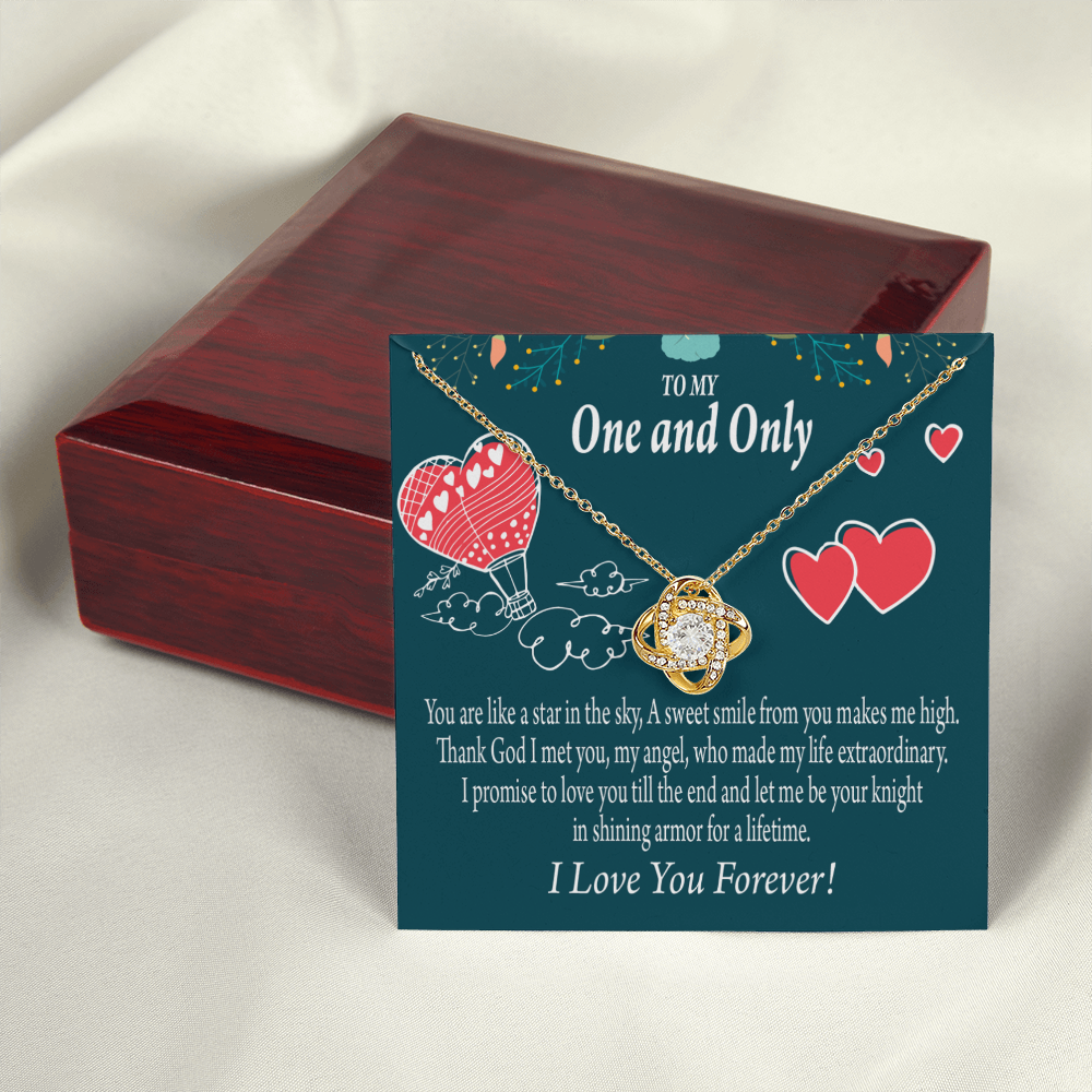 To My Fiancee My Angel Infinity Knot Necklace Message Card-Express Your Love Gifts
