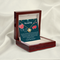 To My Fiancee My Angel Infinity Knot Necklace Message Card-Express Your Love Gifts