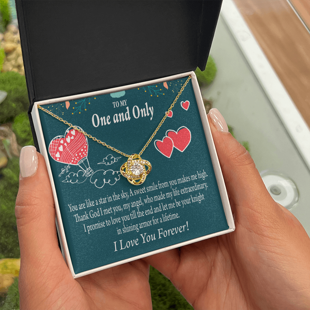 To My Fiancee My Angel Infinity Knot Necklace Message Card-Express Your Love Gifts