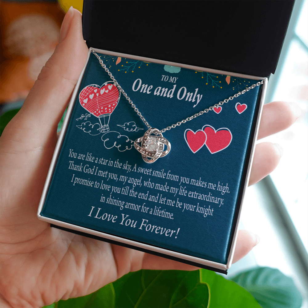 To My Fiancee My Angel Infinity Knot Necklace Message Card-Express Your Love Gifts