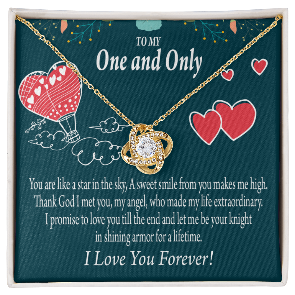 To My Fiancee My Angel Infinity Knot Necklace Message Card-Express Your Love Gifts