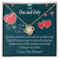 To My Fiancee My Angel Infinity Knot Necklace Message Card-Express Your Love Gifts