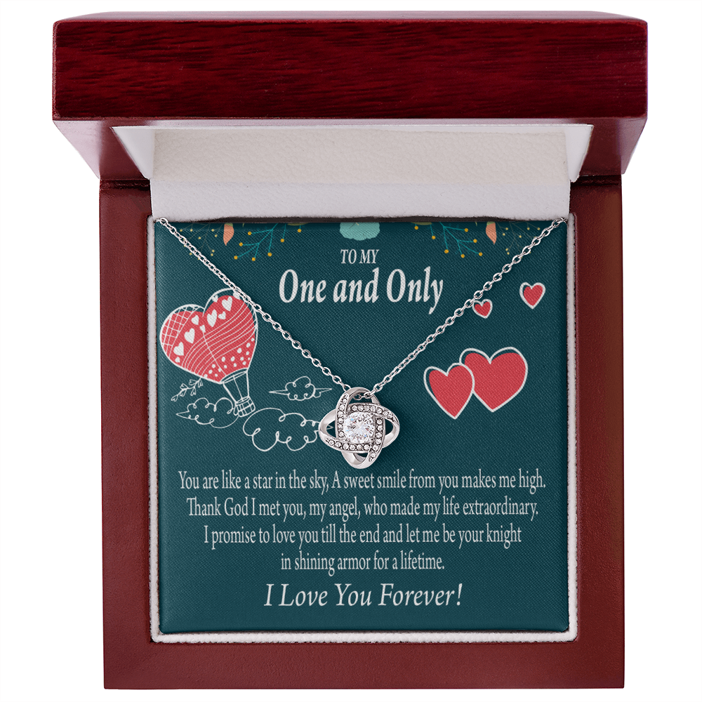 To My Fiancee My Angel Infinity Knot Necklace Message Card-Express Your Love Gifts