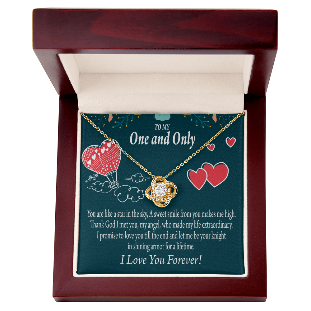 To My Fiancee My Angel Infinity Knot Necklace Message Card-Express Your Love Gifts