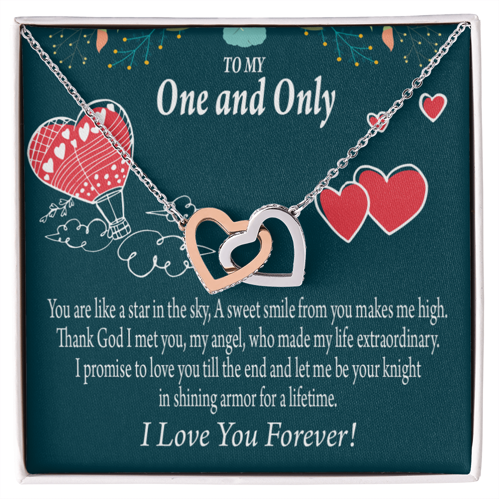 To My Fiancee My Angel Inseparable Necklace-Express Your Love Gifts