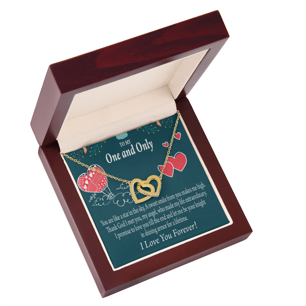 To My Fiancee My Angel Inseparable Necklace-Express Your Love Gifts