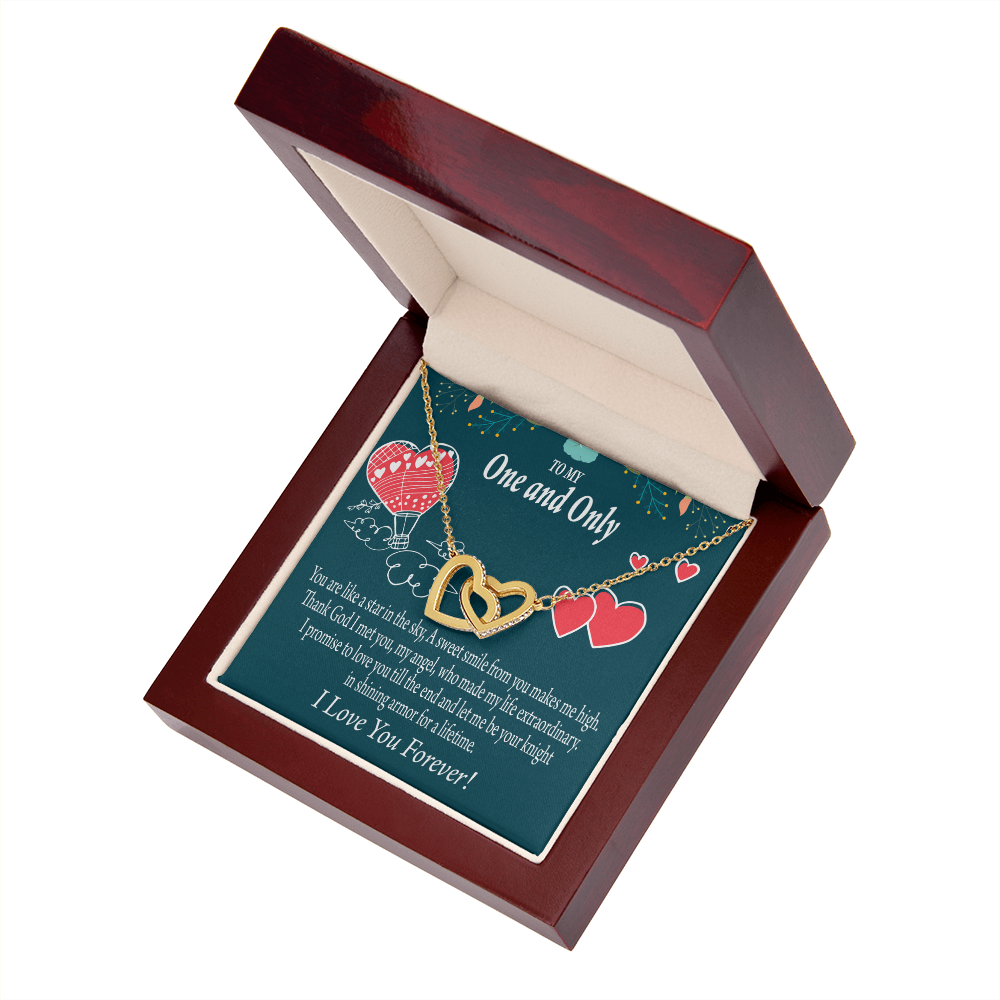 To My Fiancee My Angel Inseparable Necklace-Express Your Love Gifts