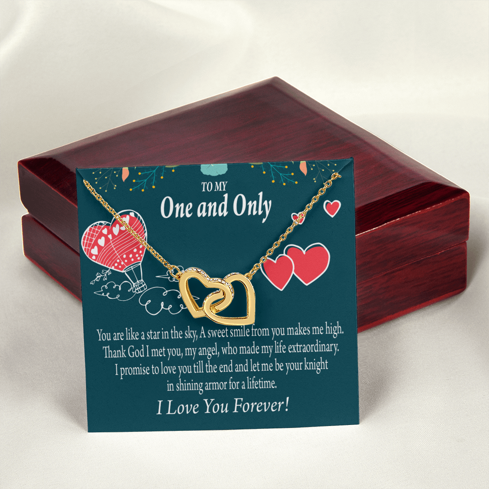 To My Fiancee My Angel Inseparable Necklace-Express Your Love Gifts