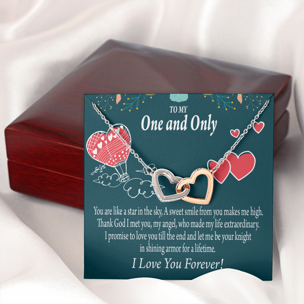 To My Fiancee My Angel Inseparable Necklace-Express Your Love Gifts
