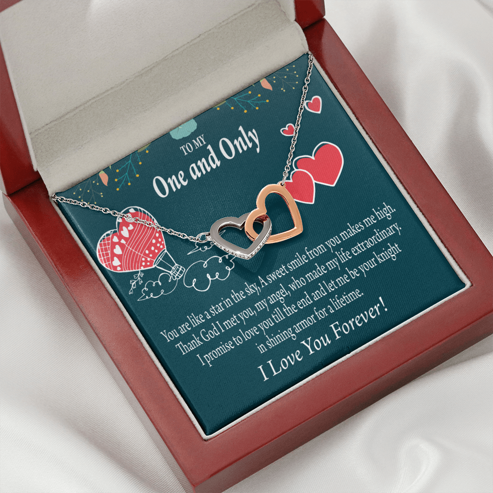 To My Fiancee My Angel Inseparable Necklace-Express Your Love Gifts