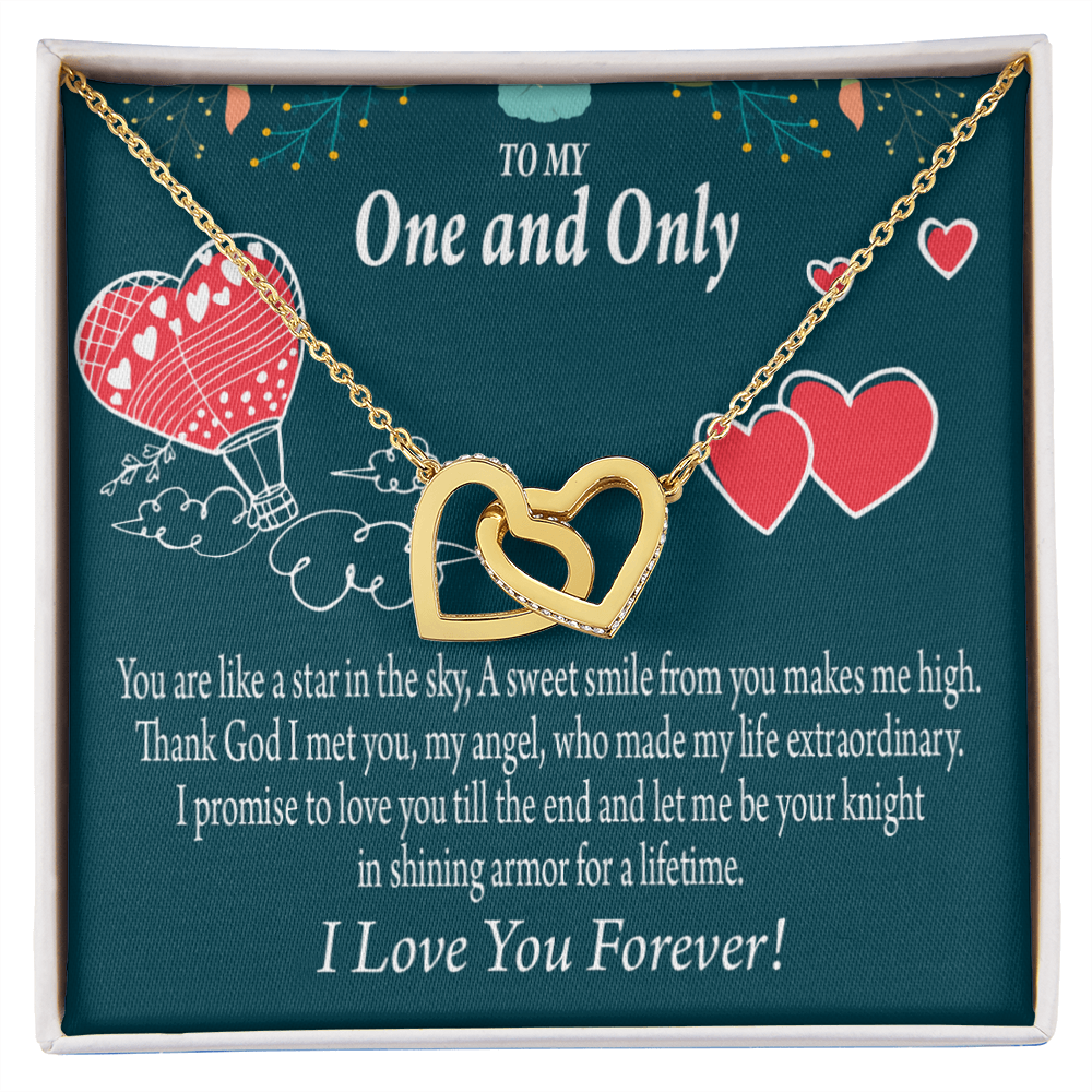 To My Fiancee My Angel Inseparable Necklace-Express Your Love Gifts
