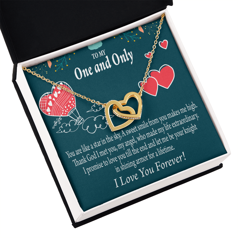 To My Fiancee My Angel Inseparable Necklace-Express Your Love Gifts