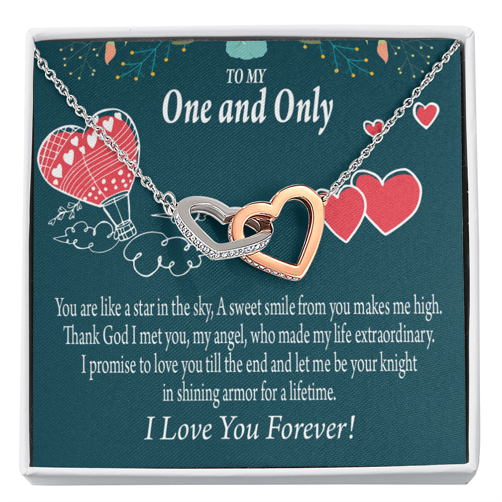 To My Fiancee My Angel Inseparable Necklace-Express Your Love Gifts
