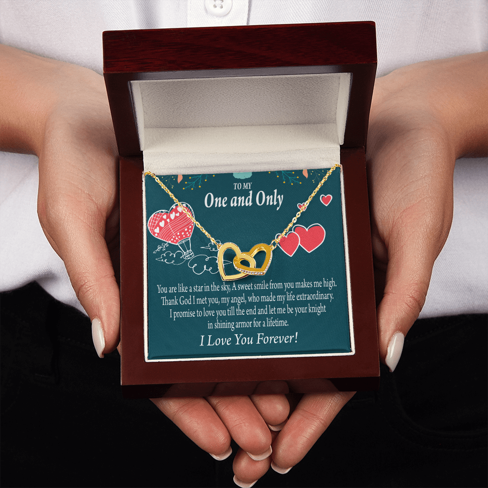 To My Fiancee My Angel Inseparable Necklace-Express Your Love Gifts