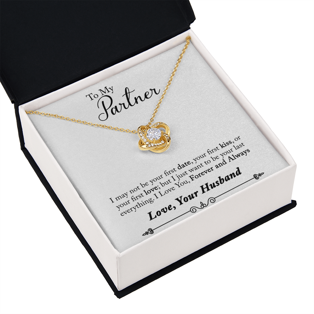 To My Fiancee My Partner Infinity Knot Necklace Message Card-Express Your Love Gifts
