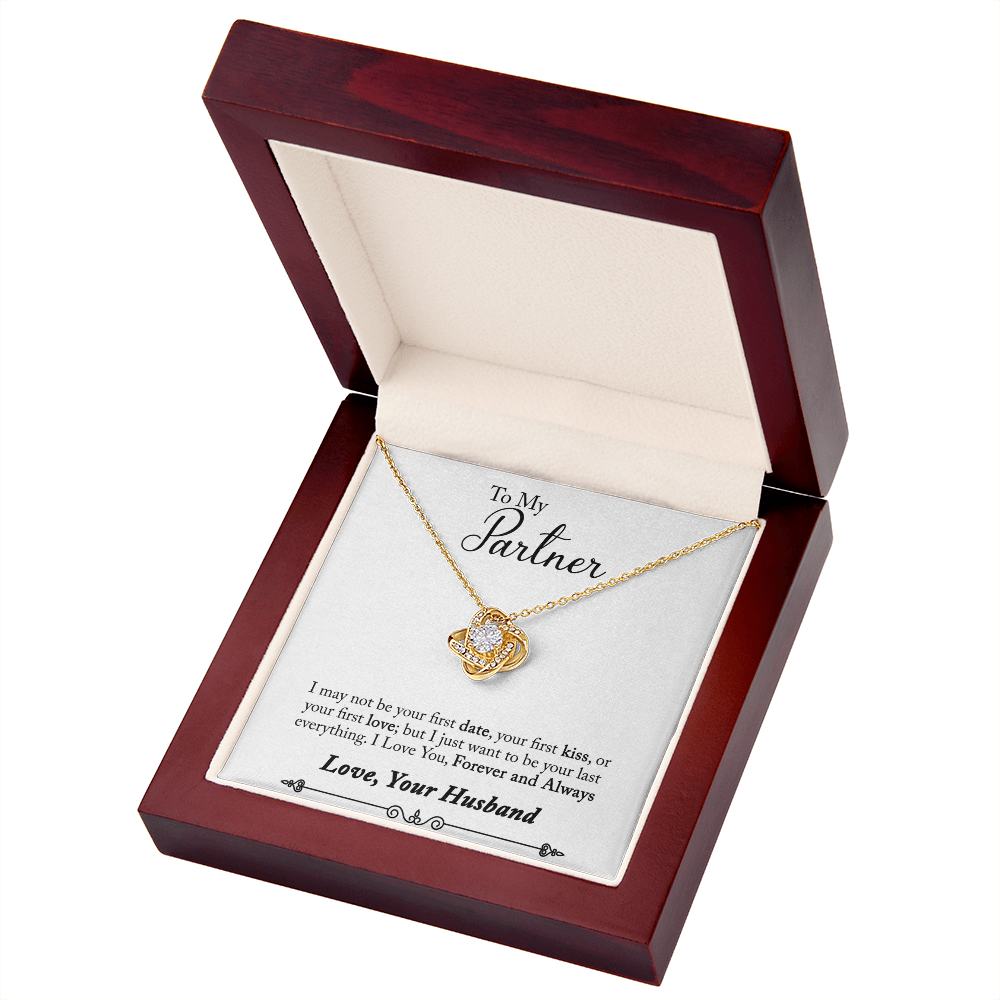To My Fiancee My Partner Infinity Knot Necklace Message Card-Express Your Love Gifts