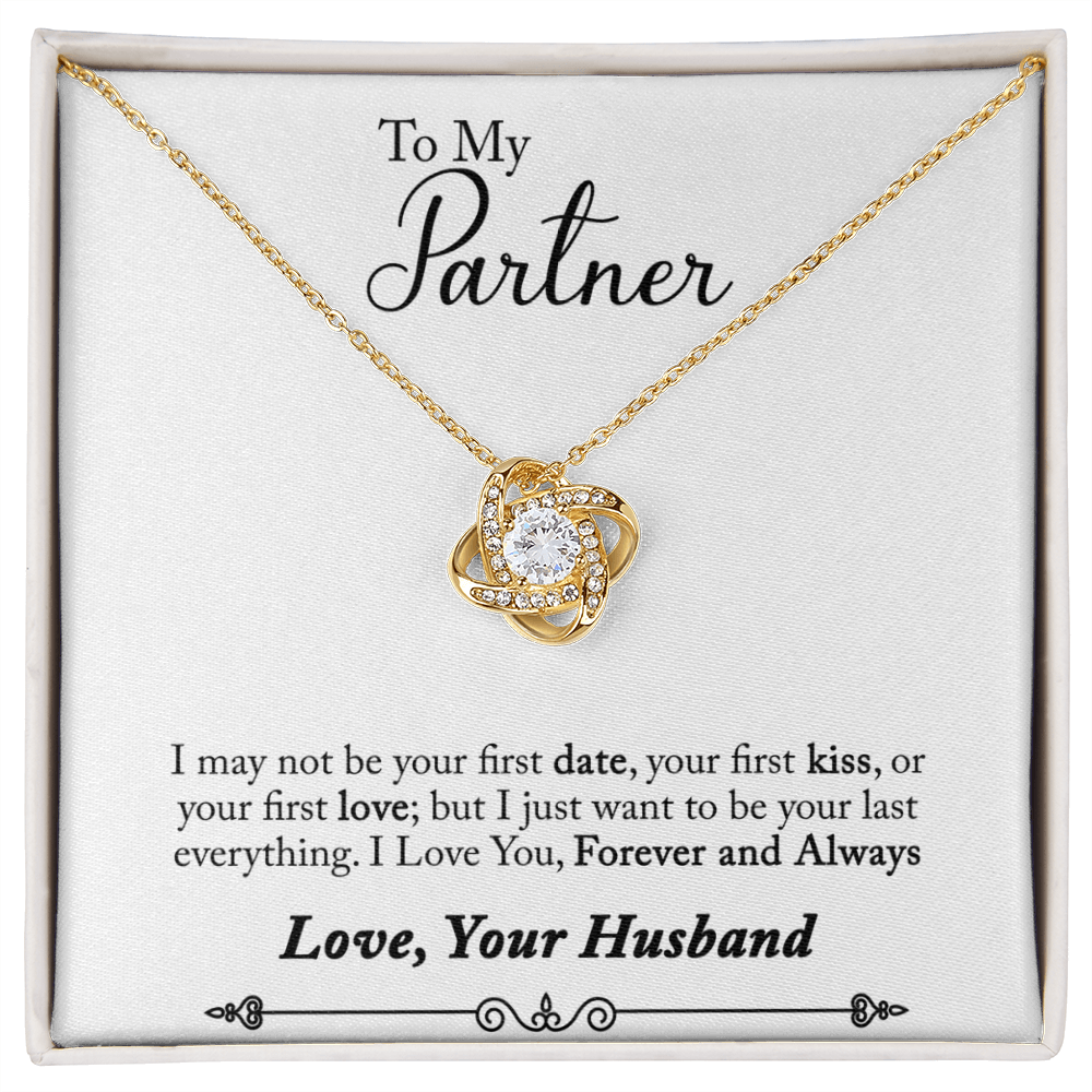 To My Fiancee My Partner Infinity Knot Necklace Message Card-Express Your Love Gifts