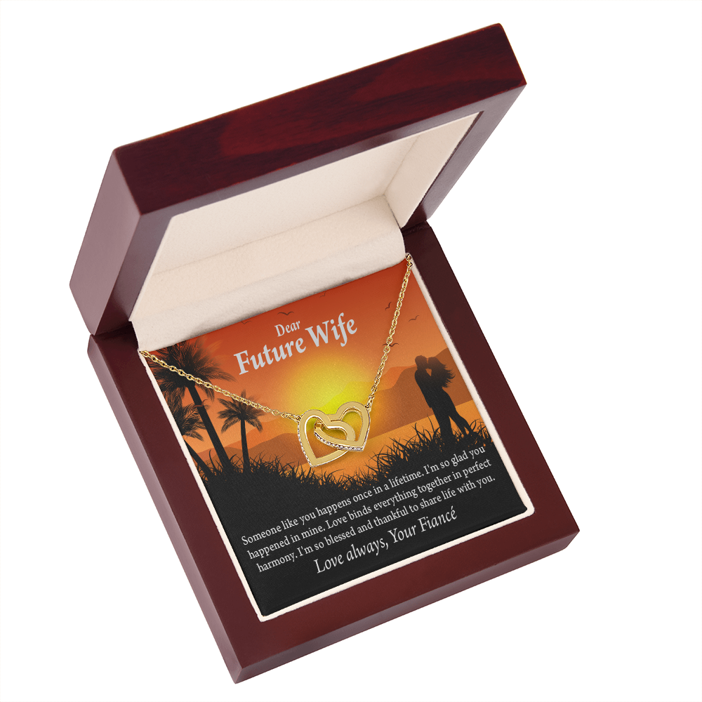 To My Fiancee Thankful Message Inseparable Necklace-Express Your Love Gifts