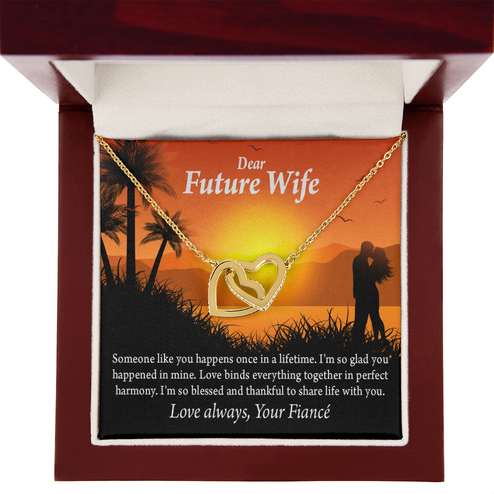 To My Fiancee Thankful Message Inseparable Necklace-Express Your Love Gifts