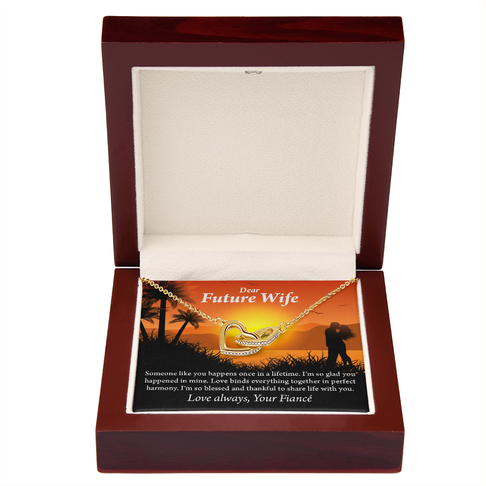 To My Fiancee Thankful Message Inseparable Necklace-Express Your Love Gifts