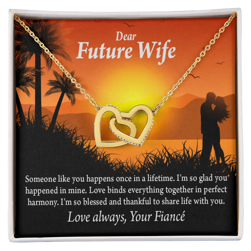 To My Fiancee Thankful Message Inseparable Necklace-Express Your Love Gifts