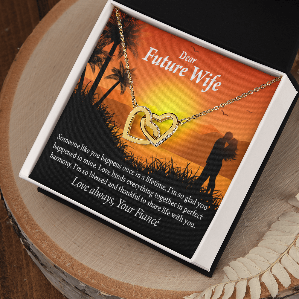 To My Fiancee Thankful Message Inseparable Necklace-Express Your Love Gifts
