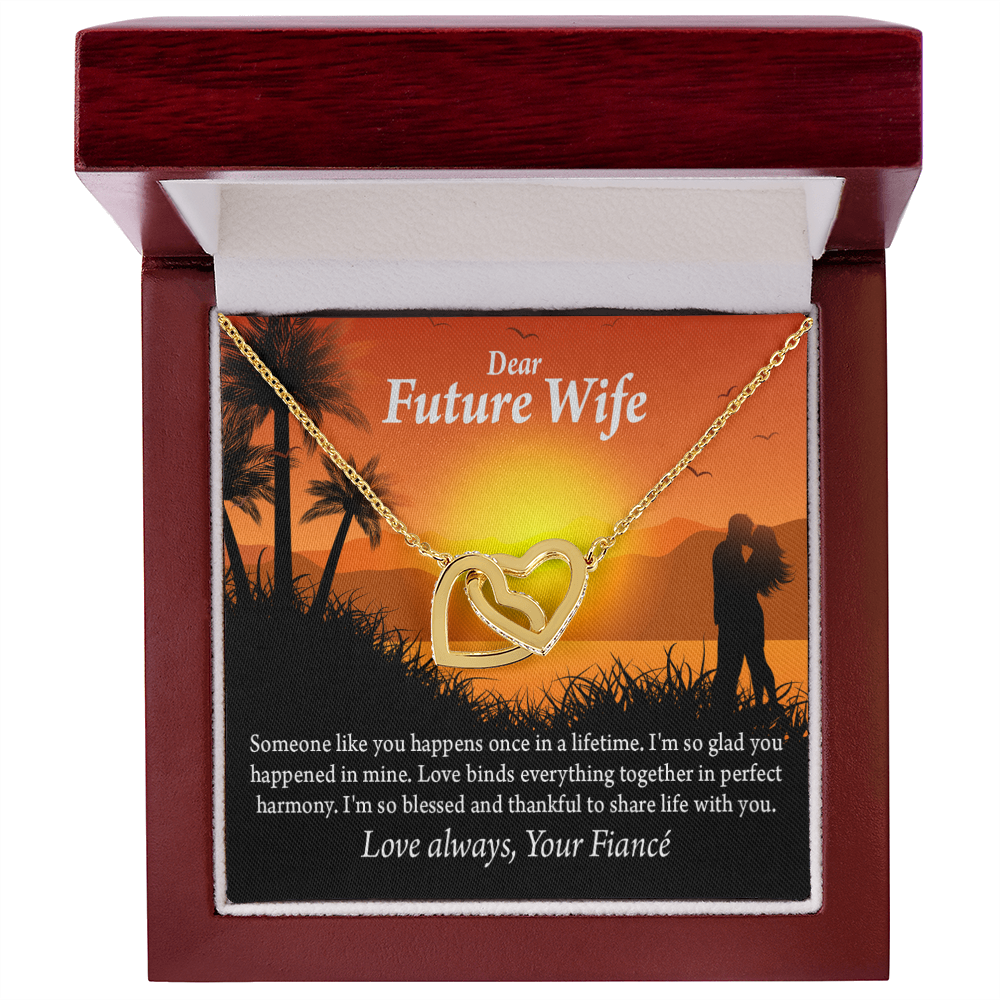 To My Fiancee Thankful Message Inseparable Necklace-Express Your Love Gifts