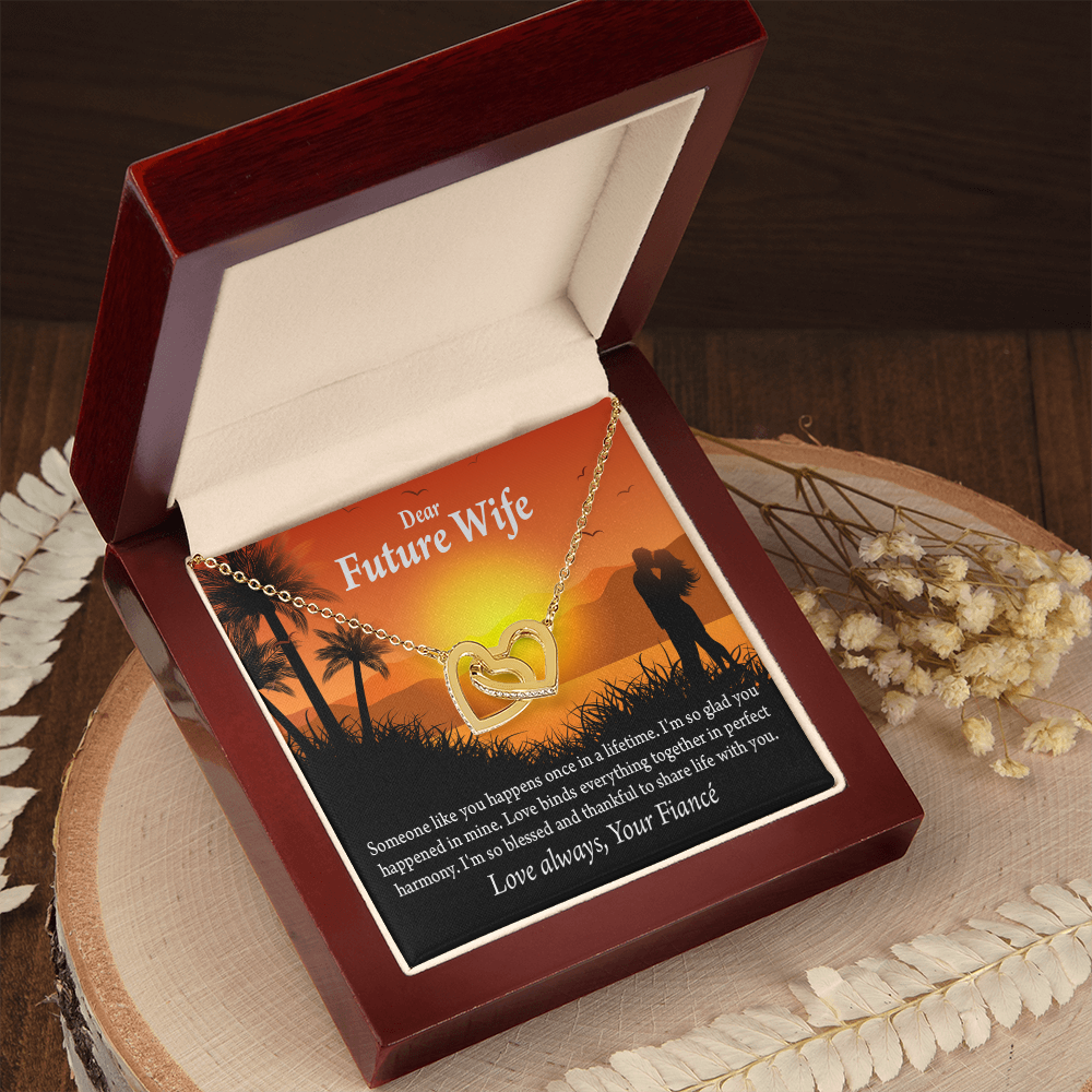 To My Fiancee Thankful Message Inseparable Necklace-Express Your Love Gifts