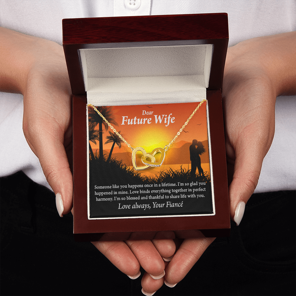 To My Fiancee Thankful Message Inseparable Necklace-Express Your Love Gifts