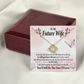 To My Fiancee The One Infinity Knot Necklace Message Card-Express Your Love Gifts