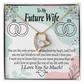 To My Fiancee Touch My Heart Forever Necklace w Message Card-Express Your Love Gifts