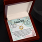 To My Fiancee Touch My Heart Infinity Knot Necklace Message Card-Express Your Love Gifts