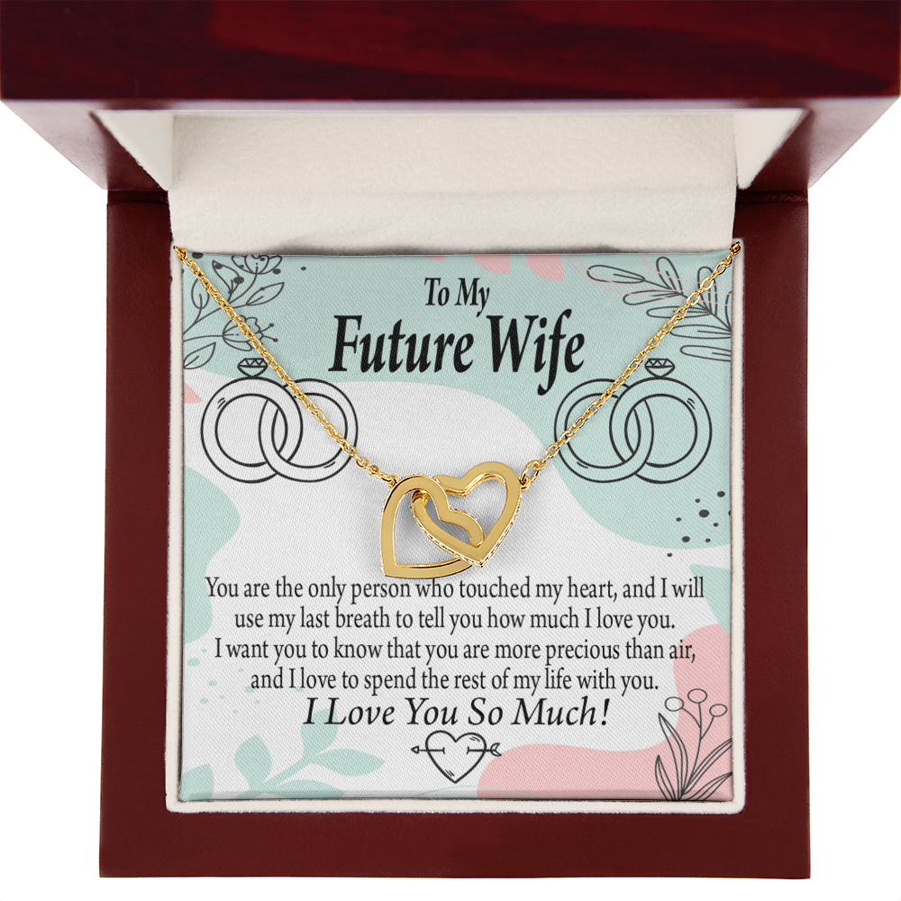 To My Fiancee Touch My Heart Inseparable Necklace-Express Your Love Gifts