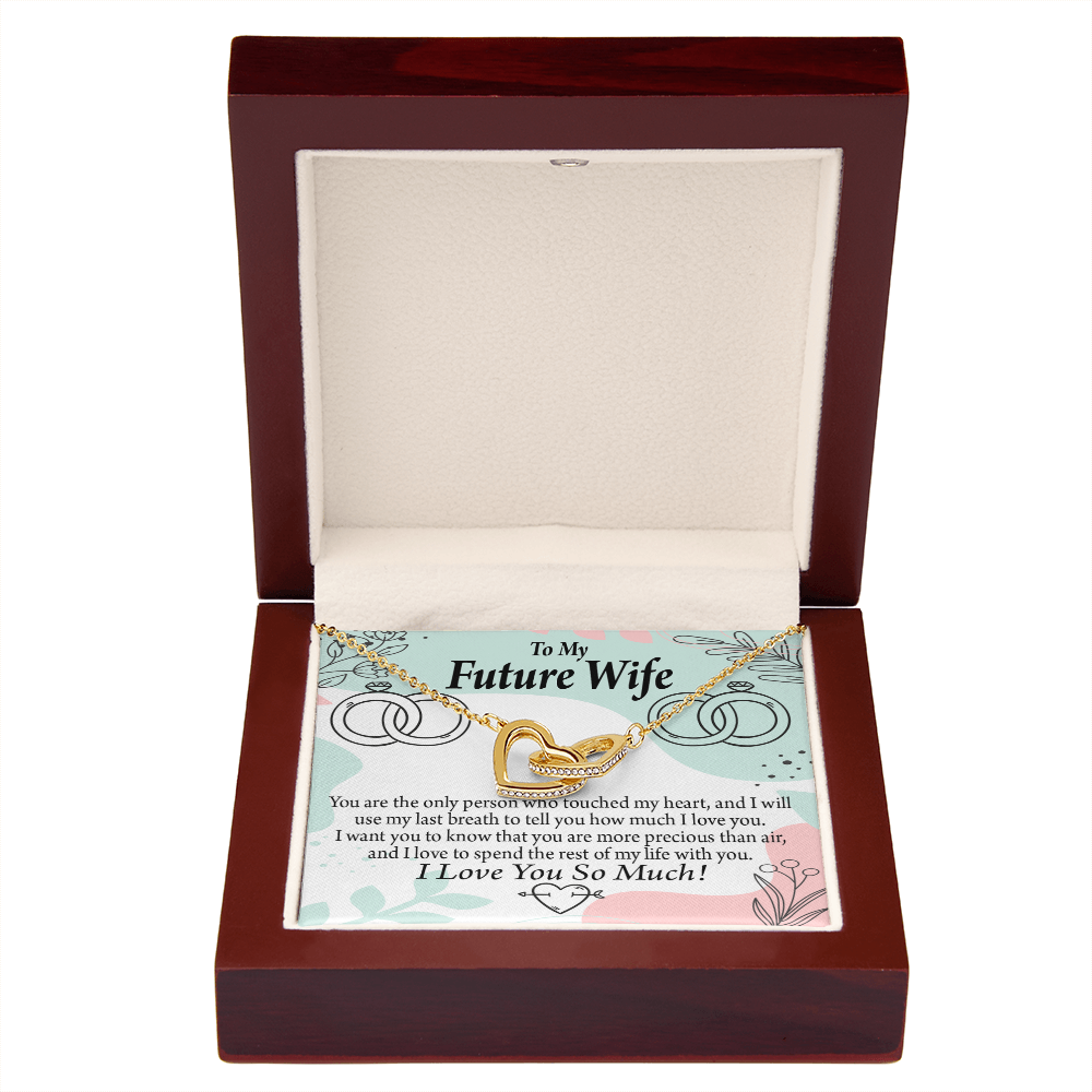 To My Fiancee Touch My Heart Inseparable Necklace-Express Your Love Gifts