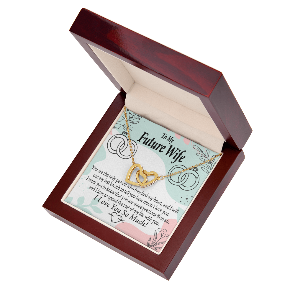 To My Fiancee Touch My Heart Inseparable Necklace-Express Your Love Gifts