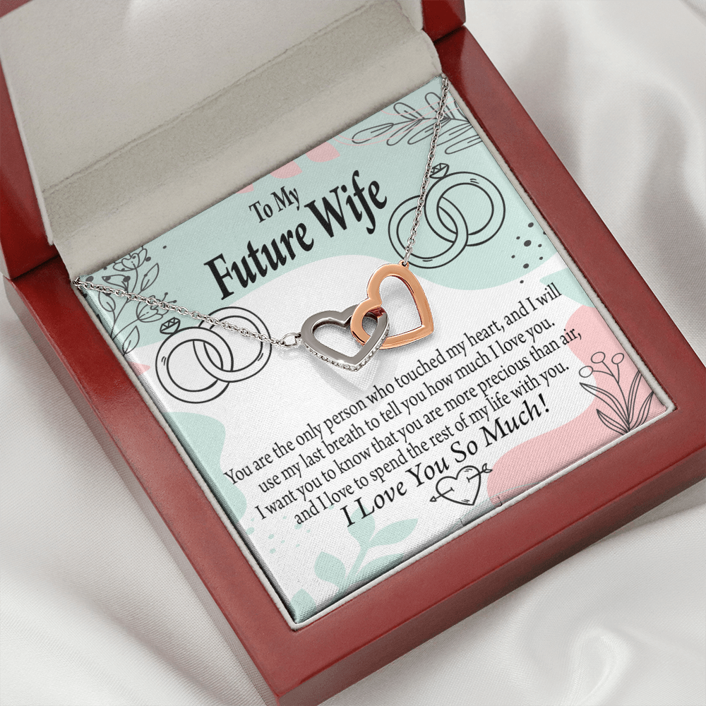 To My Fiancee Touch My Heart Inseparable Necklace-Express Your Love Gifts