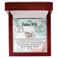 To My Fiancee Touch My Heart Inseparable Necklace-Express Your Love Gifts
