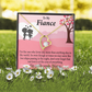 To My Fiancee We Are Like Two Ships Passing In The Night Forever Necklace w Message Card-Express Your Love Gifts
