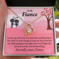To My Fiancee We Are Like Two Ships Passing In The Night Forever Necklace w Message Card-Express Your Love Gifts