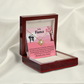 To My Fiancee We Are Like Two Ships Passing In The Night Infinity Knot Necklace Message Card-Express Your Love Gifts